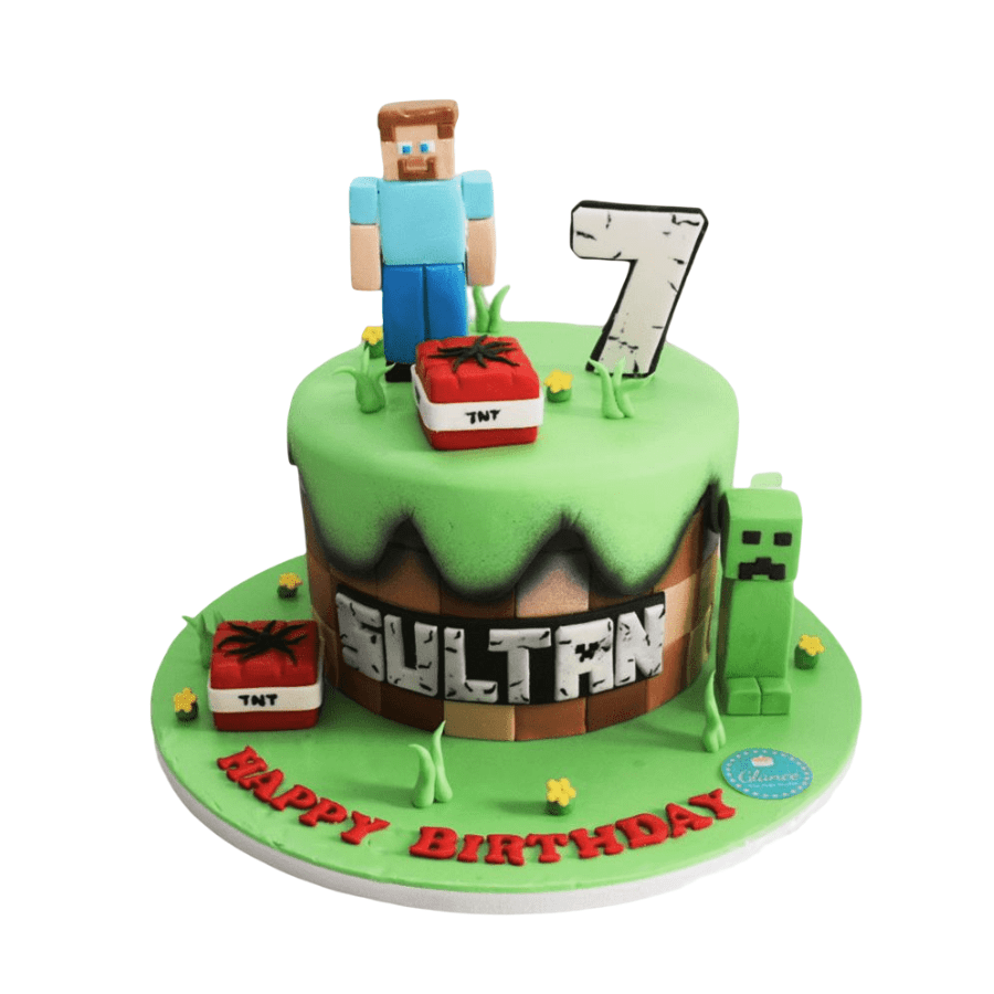 Minecraft cake for Joaquin and Pax's joint 7th birthday! 🥳 | Instagram