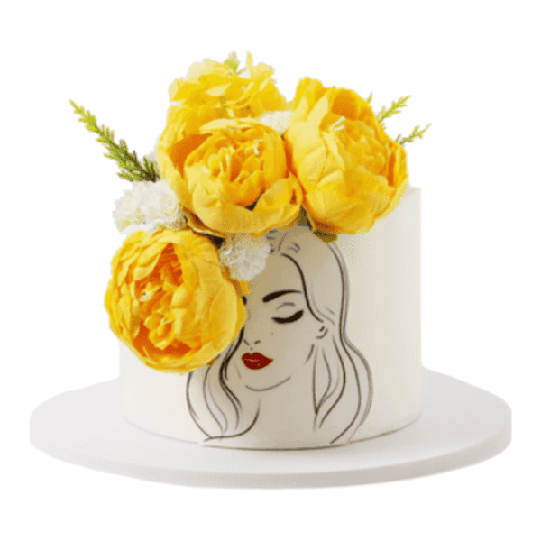 Yellow flowers cake - Glance Cake